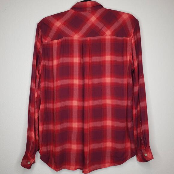Gap x Pendleton| Red Orange Plaid button down shirt in size Medium - Picture 2 of 8